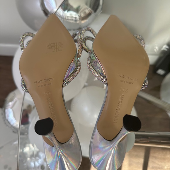 MACH & MACH Double Bow Holographic Mules / Heels - Picture 7 of 15